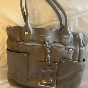 Marc by Marc Jacobs Gray Leather Tote Bag